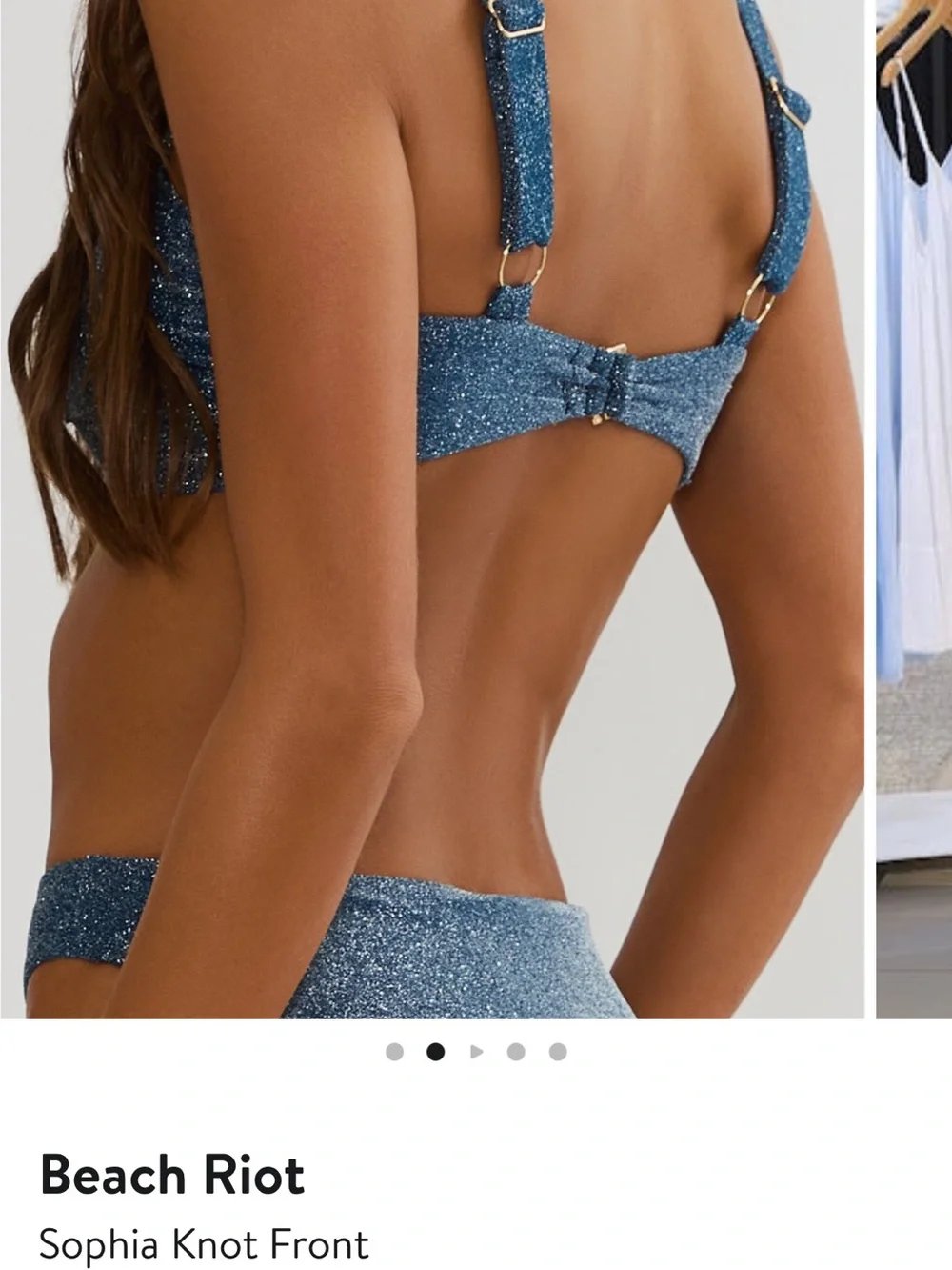 Beach Riot Sophia Knot Front Bikini Top NWT size M